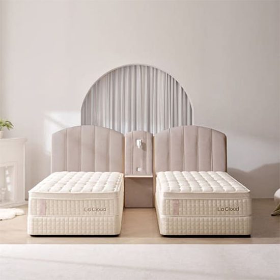 라르테 프리미엄 침대 프레임+매트리스+패널 세트 (트윈) (그레이) 렌탈