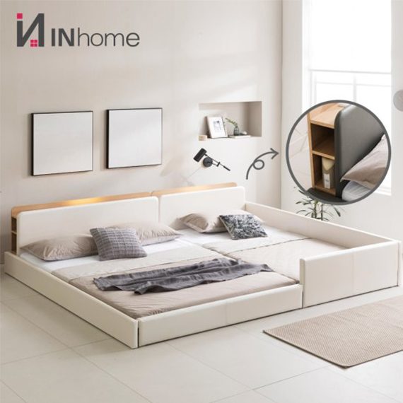 라온 LED 저상형 침대 SS+SS(라텍스7존)(아이보리) 렌탈