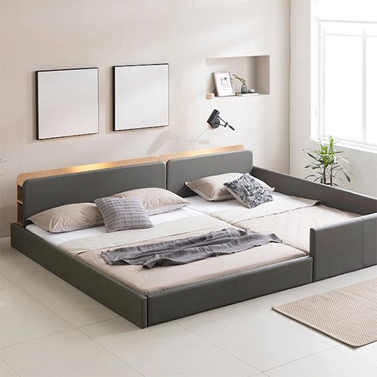 라온 LED 저상형 침대 SS (AI) (그레이) 렌탈